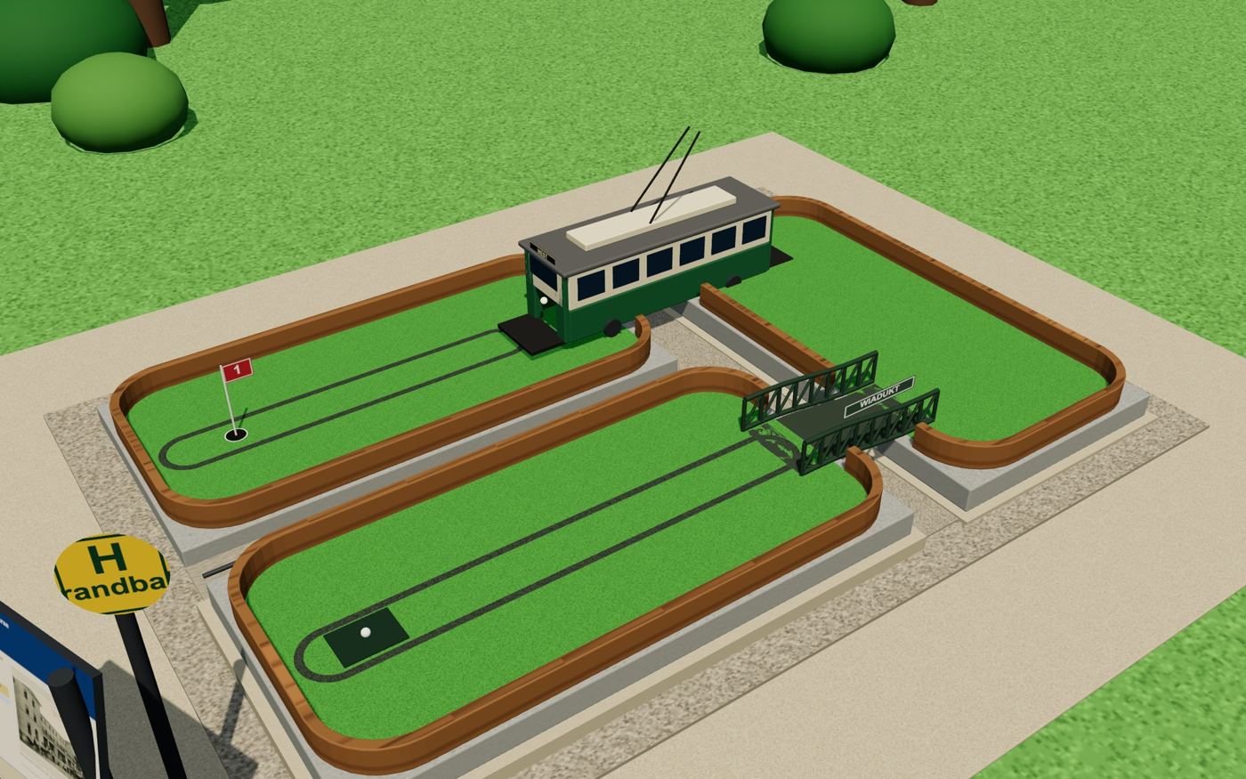 Illustrative visualisation of the hole: By tram to the sea