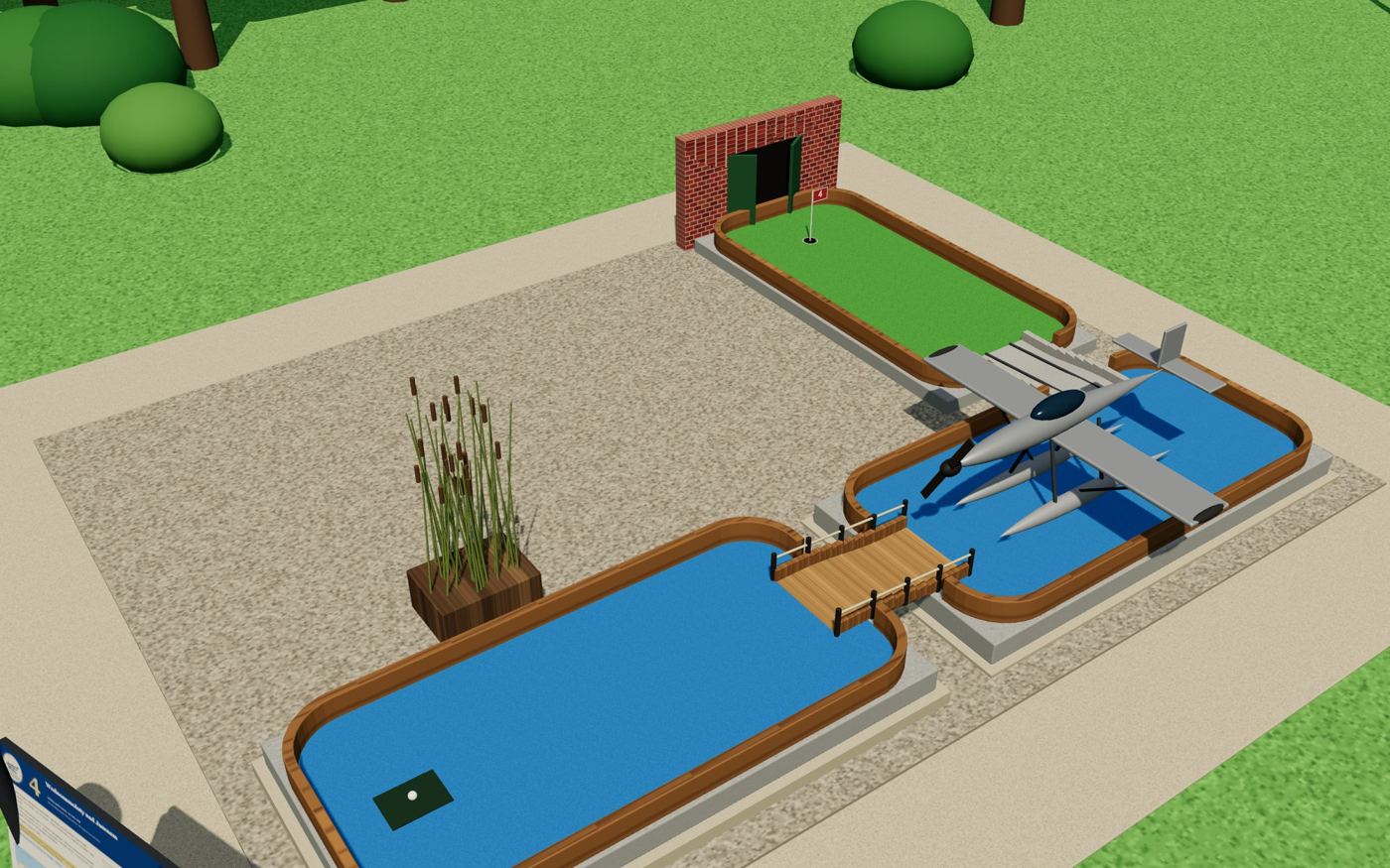 Illustrative visualisation of the hole: Seaplanes over Lake Jamno