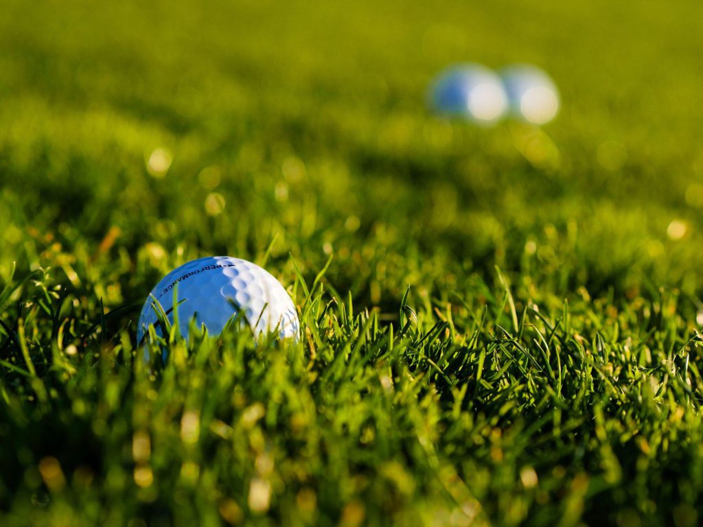 Piłeczka golfowa w trawie